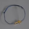 NU1619 Blue-Gold Μαρτυρικό Βάπτισης Βραχιόλι Με Σταυρό NU-1619