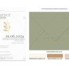 TS817-Νο106Κ_1200Χ1200 Προσκλητήριο Γάμου Gold Branch TS-824