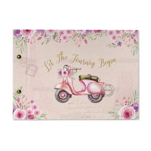 Βιβλίο Ευχών Βάπτισης Για Κορίτσι Με Θέμα Vespa TS-189
