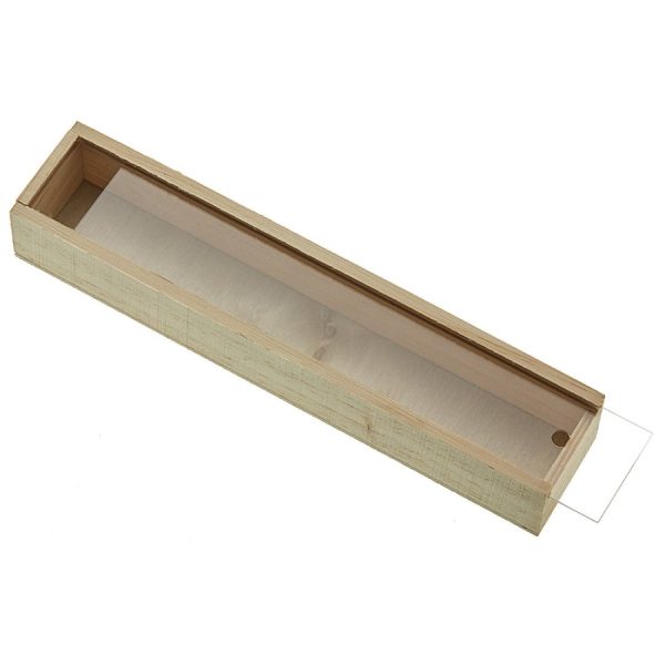 Ξύλινο Κουτάκι Με plexiglass Μολυβοθήκη NU2215