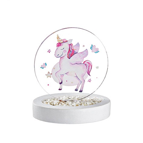 Μπομπονιέρα Κεραμικό Βραχάκι Με Plexiglass Unicorn