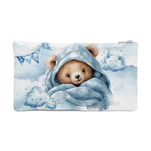 ufasmatino_portofolaki_textile_wallet_tsantakides_baptism_baptisi_TS745_teddy_bear_touch_the_sky_blue_arkoudaki_akoumpontas_ton_ourano Μπομπονιέρα Βάπτισης Υφασμάτινο Πορτοφολάκι
