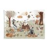 xartino_soupla_paper_placemat_tea_towel_vaptisis_baptism_tsantakides_TS742_zwakia_tou_dasous_animals_of_the_forest Σουπλά Βάπτισης