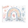 xartino_soupla_paper_placemat_tea_towel_vaptisis_baptism_tsantakides_TS782_01_rainbow_twins_ouranio_toxo_didima Σουπλά Βάπτισης