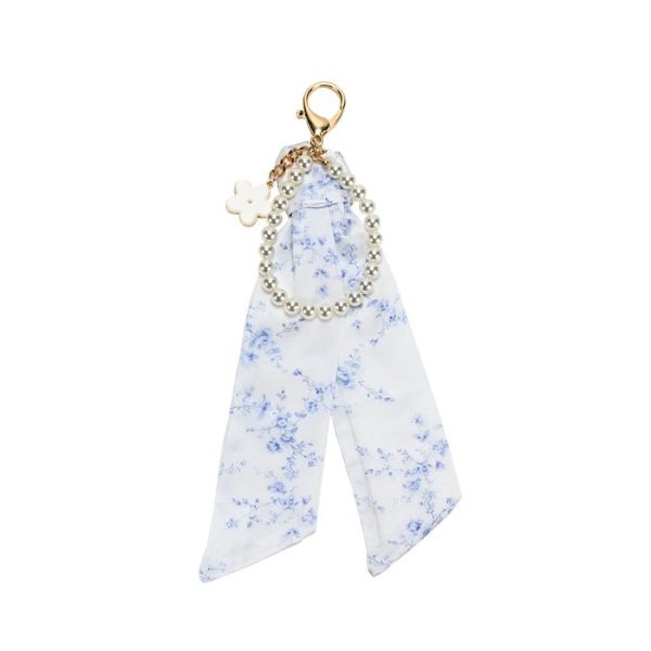 Μπομπονιέρα Charm Με Μαντιλάκι Και Πέρλες Blue Toile ST01009