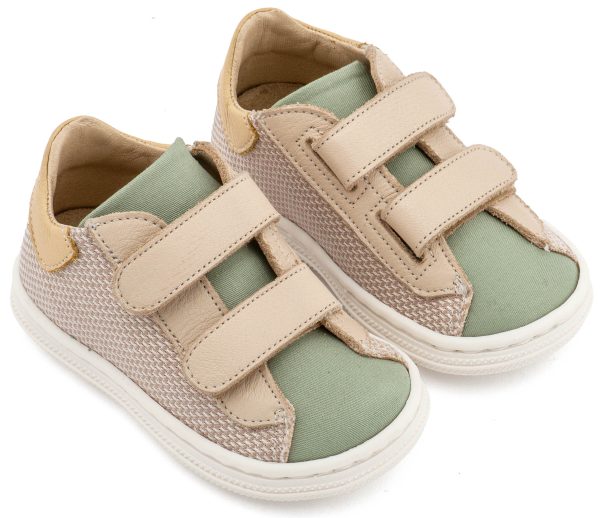 BS3095-BEIGE-MINT1-BABYWALKER Βαπτιστικά Παπούτσια Για Αγόρι Περπατήματος Sneakers BS3095