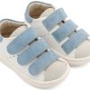 BS3096-WHITE-LIGHT BLUE1-BABYWALKER Βαπτιστικά Παπούτσια Για Αγόρι Περπατήματος Sneakers BS3096