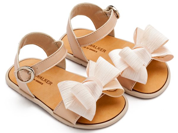 BS3592-NUDE1-BABYWALKER Βαπτιστικά Παπούτσια Για Κορίτσι Περπατήματος Πέδιλο BS3592