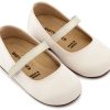 BS3603-IVORY1-BABYWALKER Βαπτιστικά Παπούτσια Για Κορίτσι Περπατήματος Γοβάκι BS3603