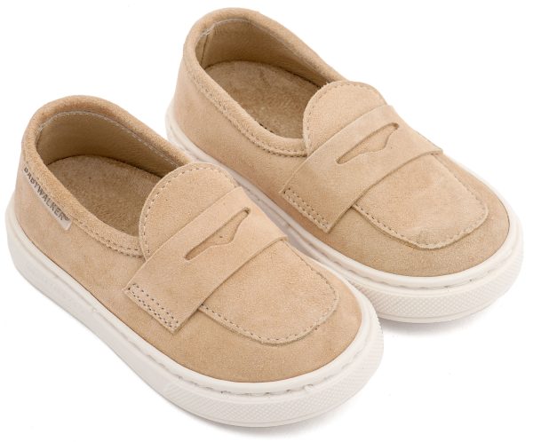 BW4311-BEIGE1-BABYWALKER Βαπτιστικά Παπούτσια Για Αγόρι Περπατήματος Loafer BW4311
