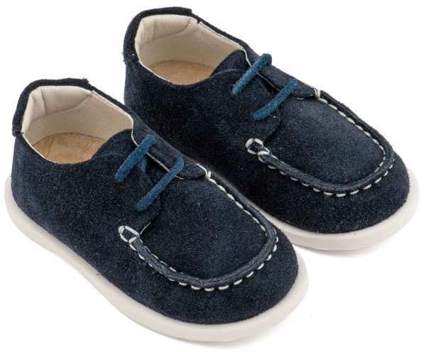 BW4315-BLUE1-BABYWALKER Βαπτιστικά Παπούτσια Για Αγόρι Περπατήματος Μοκασίνια BW4315