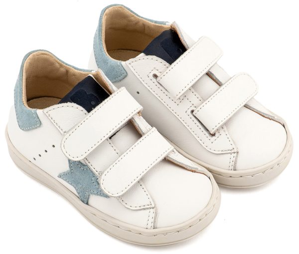 EXC5316-WHITE-LIGHT BLUE1 Βαπτιστικά Παπούτσια Για Αγόρι Περπατήματος Sneakers EXC5316