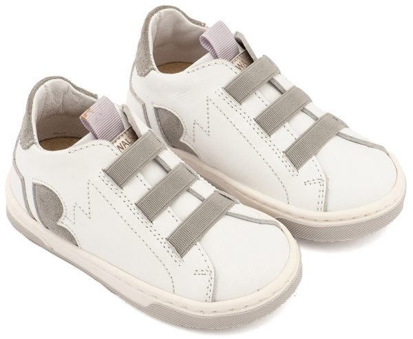 EXC8005-WHITE-GREY1 Βαπτιστικά Παπούτσια Για Αγόρι Περπατήματος Sneakers EXC8005