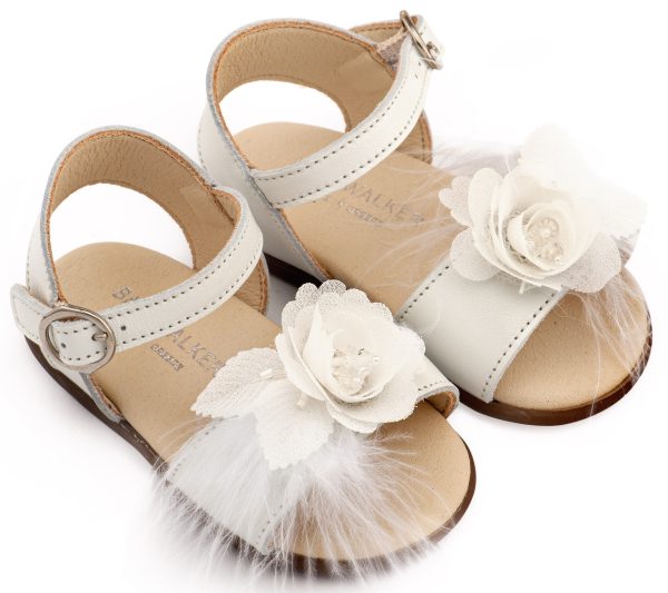 PRI2662-IVORY1-BABYWALKER Βαπτιστικά Παπούτσια Για Κορίτσια Πρώτα Βήματα Πέδιλο Pri 2662