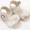 PRI2662-WHITE1-BABYWALKER Βαπτιστικά Παπούτσια Για Κορίτσια Πρώτα Βήματα Πέδιλο Pri 2662